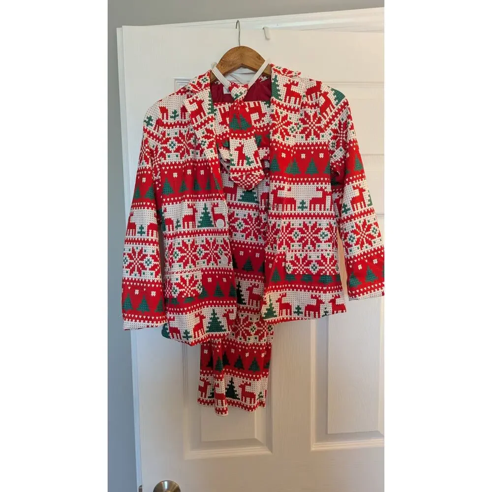 Iimmer Christmas 3 Piece Suit, Party Outfit, (boy) size L